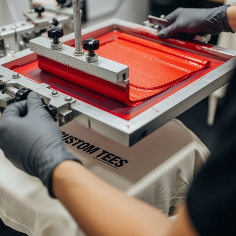 Screen printing in Friendswood for bold, durable inks on bulk orders; single or multi-color designs; screen printing friendswood.