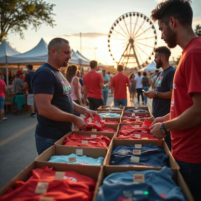 Conroe Cajun Catfish Festival t-shirts conroe and Montgomery County Fair t-shirts conroe for vendors, volunteers, and sponsor branding.