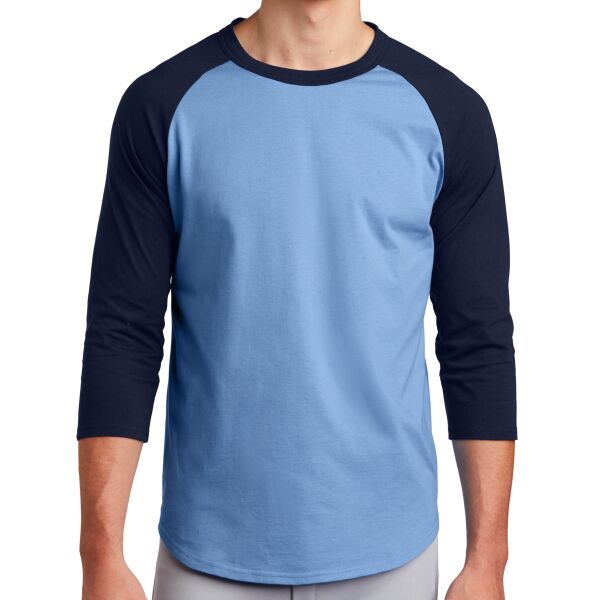 Sport Tek Colorblock Raglan Jersey 100% Cotton T-shirt Thumbnail