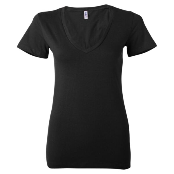 Bella Canvas Women’s Jersey Deep V-Neck T-shirt Thumbnail