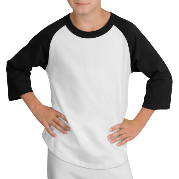 Sport Tek Youth Colorblock Raglan Jersey Thumbnail